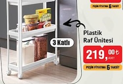 Plastik Raf Ünitesi 3 Katlı image