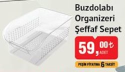 Buzdolabı Organizeri Şeffaf Sepet image