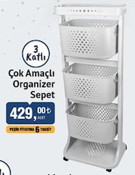 Çok Amaçlı Organizer Sepet 3 Katlı image