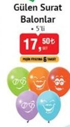 Gülen Surat Balonlar 5'li image