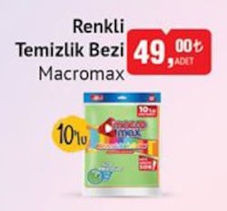 Macromax Renkli Temizlik Bezi 10'lu image