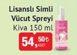 Kiva Lisanslı Simli Vücut Spreyi 150 ml image