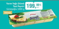 Güneşoğlu Yarım Yaplı Dilimli Tost Peyniri 1000 gr image