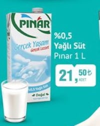 Pınar %0,5 Yağlı Süt 1 lt image