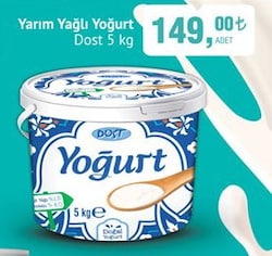 Dost Yarım Yağlı Yoğurt 5 kg image