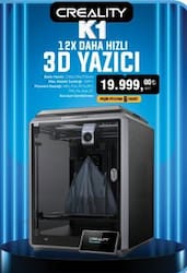 Bim Creality K1 12X Daha Hızlı 3D Yazıcı