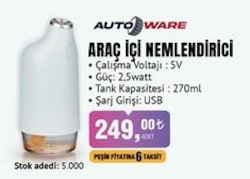 Auto Ware Araç İçi Nemlendirici image