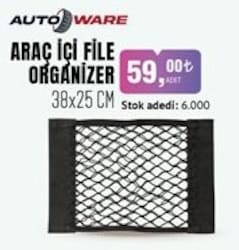 Auto Ware Araç İçi File Organizer 38x25 cm image