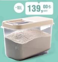 Sürgülü Kapaklı Erzak Kabı 10 L image