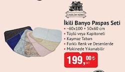 Casilda Home İkili Banyo Paspas Seti image