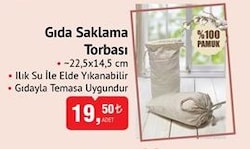 Gıda Saklama Torbası 22,5x14,5 cm image