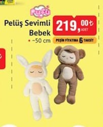 Pufu Pelüş Sevimli Bebek 50 cm image