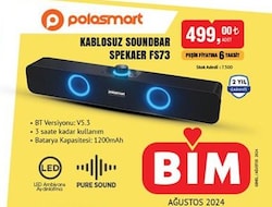 Polosmart FS73 Kablosuz Soundbar Spekaer image