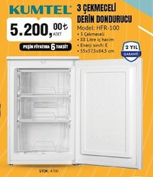 Kumtel 3 Çekmeceli Derin Dondurucu image