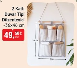 2 Katlı Duvar Tipi Düzenleyici 36x46 cm image