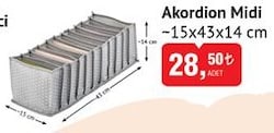 Akordion Midi 15x43x14 cm image