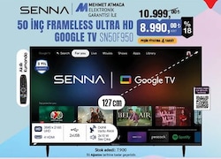 Senna 50 inç SN50F950 Frameless Ultra HD Google Tv image