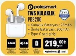 PoloSmart PBS206 TWS Kulaklık image
