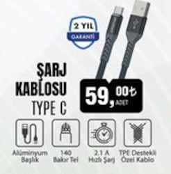 PoloSmart Şarj Kablosu Type C image