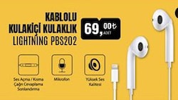 PoloSmart Lightning PBS202 Kablolu Kulakiçi Kulaklık image
