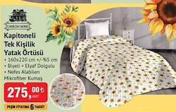 Casilda Home Kapitoneli Tek Kişilik Yatak Örtüsü image