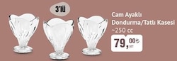 Glass In Love Cam Ayaklı Dondurma / Tatlı Kasesi 250 cc 3'lü image