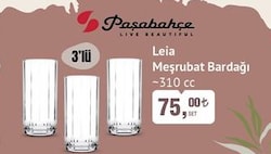 Paşabahçe Leia Meşrubat Bardağı 310 cc 3'lü image