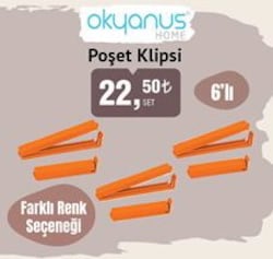 Okyanus Home Poşet Klipsi 6'lı image