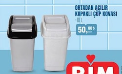 Ortadan Açılır Kapaklı Çöp Kovası 10 l image