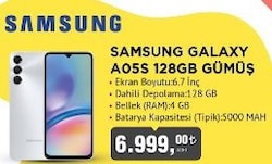 Samsung Galaxy A05S 128 GB Gümüş image