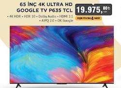 TCL P635 65 inç 4K Ultra HD Google Tv image