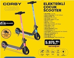 Corby CS50 Elektrikli Çocuk Scooter image