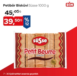 Bim Süsse Petibör Bisküvi 1000 g