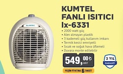 Kumtel LX-6331 Fanlı Isıtıcı image