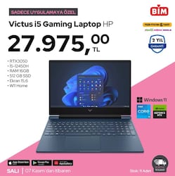 HP Victus RTX3050 İ5-12450H 512 GB 15.6 Ekran Gaming Laptop image