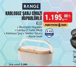 Range KL01 Kablosuz Şarj Cihazı Hoparlörlü image