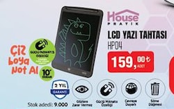 House Pratik HP04 LCD Yazı Tahtası image