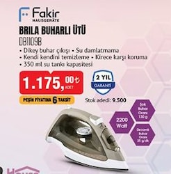 Fakir DB1109B Brila Buharlı Ütü image