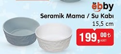 Ebby Seramik Mama/Su Kabı 15,5 cm image