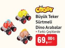 Cosby BüyüK Teker Sürtmeli Dino Arabalar image