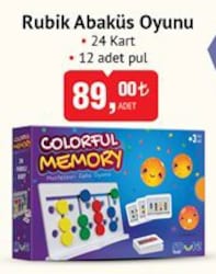 Rubik Abaküs Oyunu 24 Kart 12 Adet Pul image