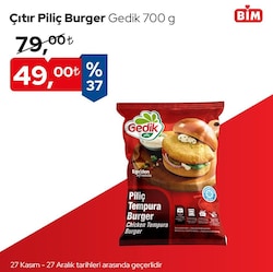 Gedik Çıtır Piliç Burger 700 g image