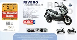 Skyjet Rivero 125 cc Motosiklet Gri/Beyaz/Siyah image