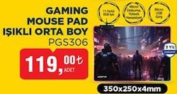 Polosmart PGS306 Gaming Mouse Pad Işıklı Orta Boy image