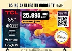 TCL 65V6B 65 inç 4K Ultra HD Google Tv image