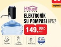 House HP52 Elektronik Su Pompası image