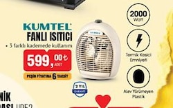 Kumtel Fanlı Isıtıcı 2000 Watt image
