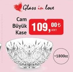 Glass In Love Cam Büyük Kase 180 cc image