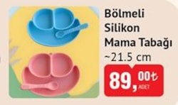Bölmeli Silikon Mama Tabağı 21.5 cm image