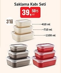 Saklama Kabı Seti 3'lü image